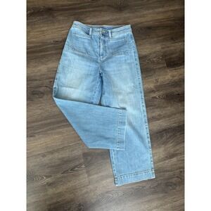 Talbots. New! Light Blue Denim Jeans. High-waist wide crop